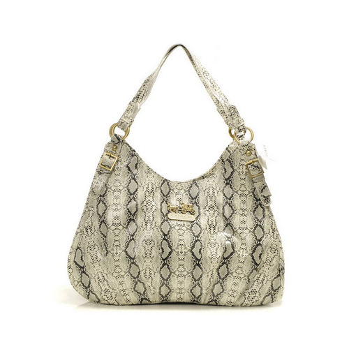 Coach Embossed Medium White Hobo DYF | Coach Outlet Canada - Click Image to Close
